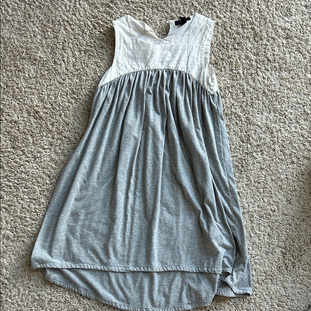 Girls Gap Kids Gray and White Dress, size XL 12 yrs